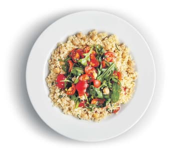 Kuskus s cizrnou a rajčaty