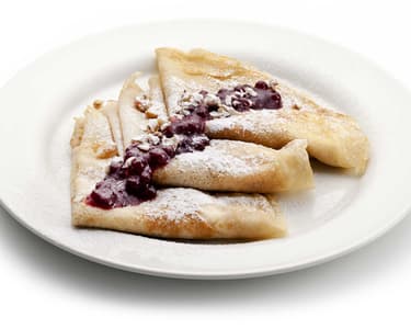 Pohankové palačinky s ricottou a brusinkovou marmeládou