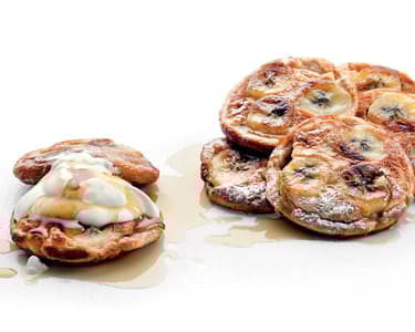 Lívance s jogurtem a banány