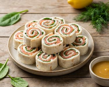 Lavash s uzeným lososem