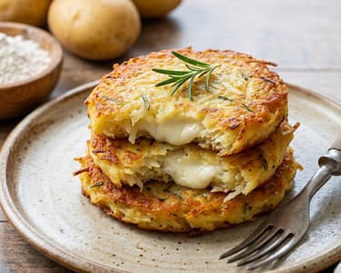 Potato Pancakes with Goat Cheese