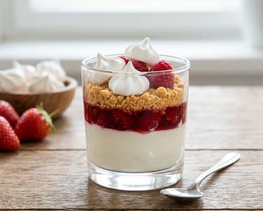 Pohárky s ovocem a pusinkami