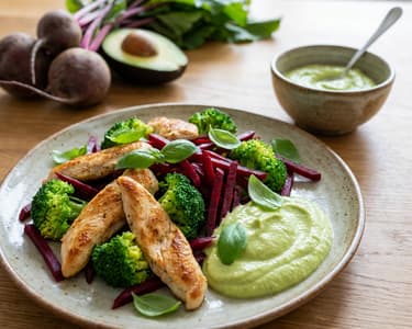 Kuřecí salát s avokádovým pestem