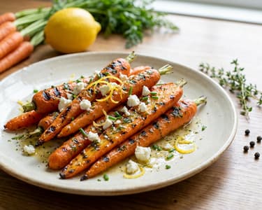 Grilovaná mrkev s citronovou kůrou
