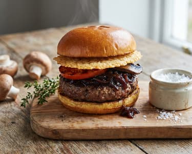 Savory burger z bistra Dish