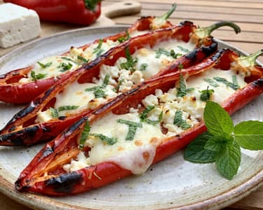 Grilované plněné papriky