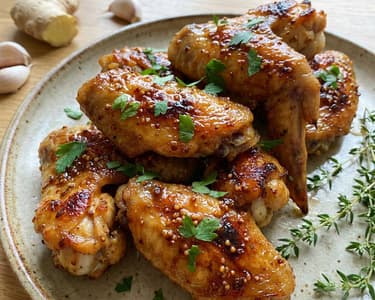 Chicken Wings with Whole Grain Mustard