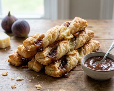 Puff Pastry Sticks with Figs and Pecorino