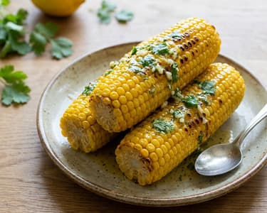 Boiled Corn with Coriander Butter