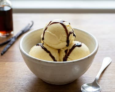 Egg Yolk Ice Cream with Balsamic