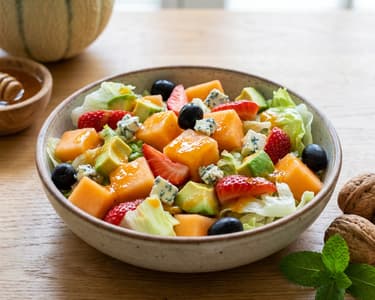 Ovocný salát se sýrem Gorgonzola