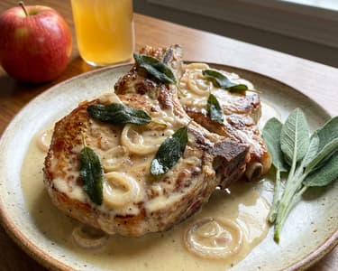 Vepřové kotletky na normandský způsob