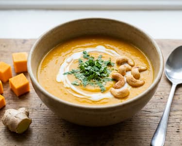 Dýňová polévka s mrkví a zázvorem