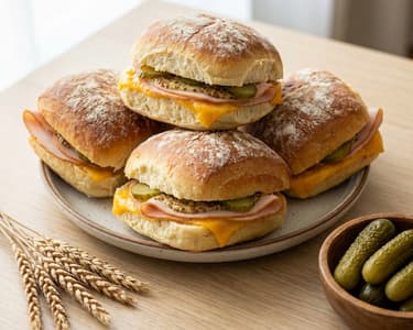 Kynuté buchty se sýrem a šunkou