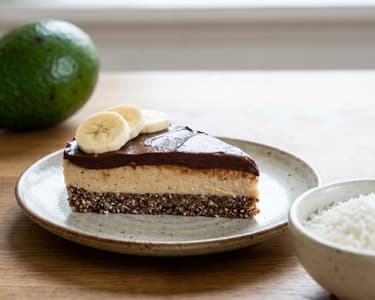 Nepečený banánový koláč
