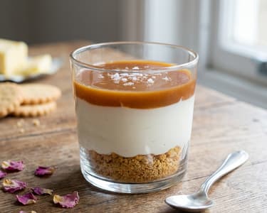 Cheesecake z kozího sýru se soleným karamelem