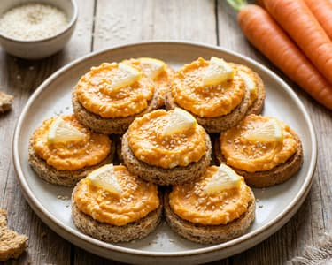 Canapés with Carrot Spread