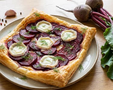 Beetroot and Goat Cheese Tart