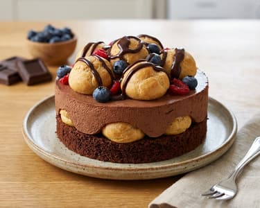 Dort s čokoládovou pěnou a větrníčky