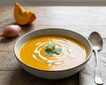 Dýňová polévka s kari