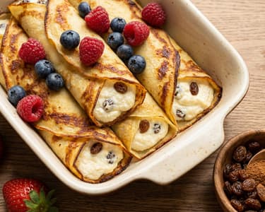 Zapečené palačinky s tvarohem