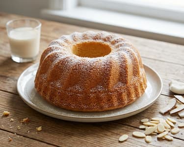Coconut Bundt Cake with Almonds