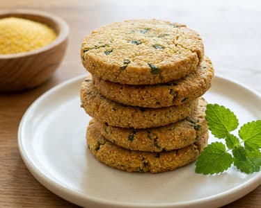 Meduňkové sušenky s polentou