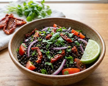 Salát z černé čočky