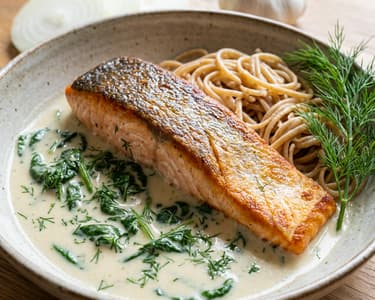 Losos v omáčce z kokosového mléka 