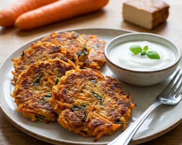 Carrot Fritters with Basil