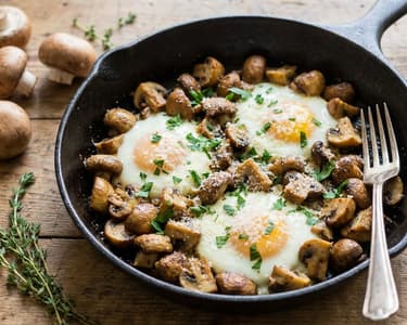 Mushrooms with Egg and Parmesan