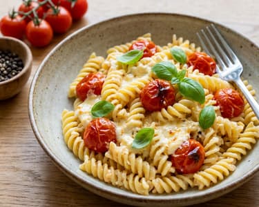 Těstoviny s pečeným sýrem feta