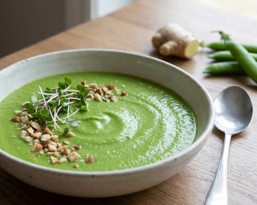 Svěží jarní hrášková polévka 