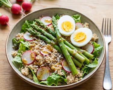 Asparagus Salad with Eggs and Honey-Mustard Dressing