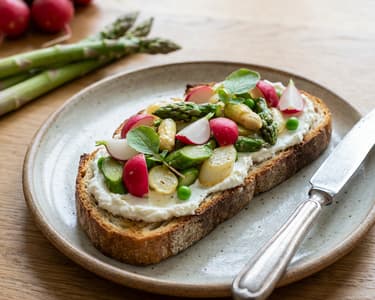 Spring Bruschetta with Asparagus