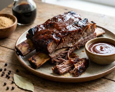 Beef Ribs with BBQ Sauce