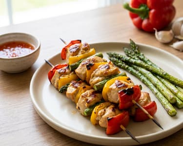 Chicken Skewers with Asparagus