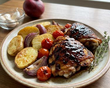 Chicken mix with balsamic vinegar