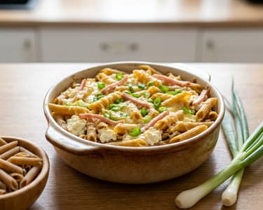 Zapečené těstoviny s cottage sýrem
