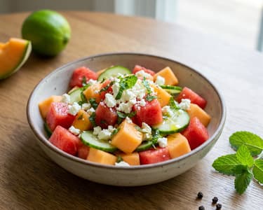 Melounový salát s fetou