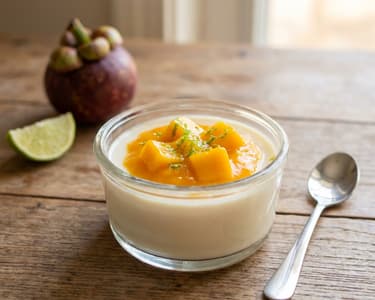 Mangosteen Panna cotta
