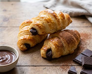 Puff Pastry Croissants with Chocolate Filling