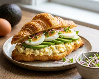 Croissant s vajíčkovou pomazánkou