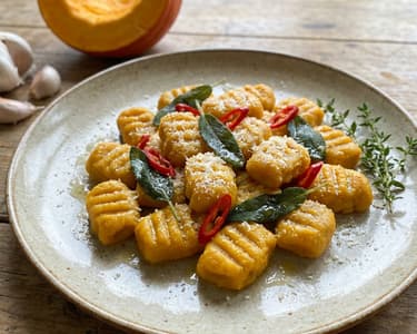 Dýňové noky s chilli a šalvějí