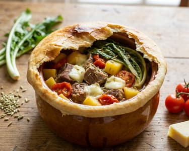 Shepherd's Pot from Matera with Lamb and Vegetables according to Franco Stano