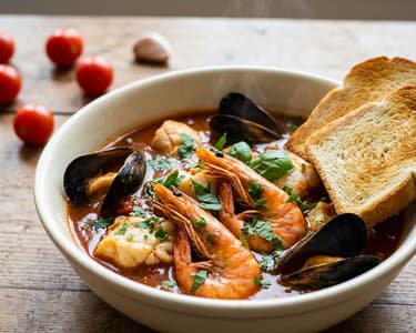 Fish soup with seafood Taranto style