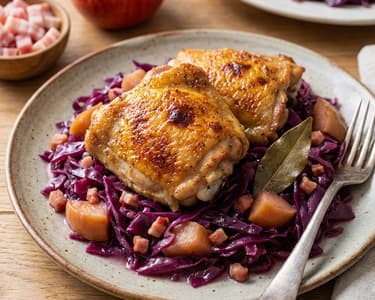 Chicken Thighs with Cabbage
