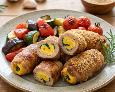 Masové rolky se zeleninou