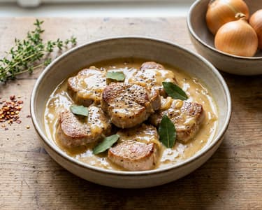 Pork Medallions with Onion Sauce