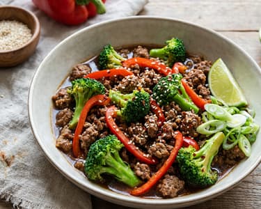 Beef with Broccoli and Peppers